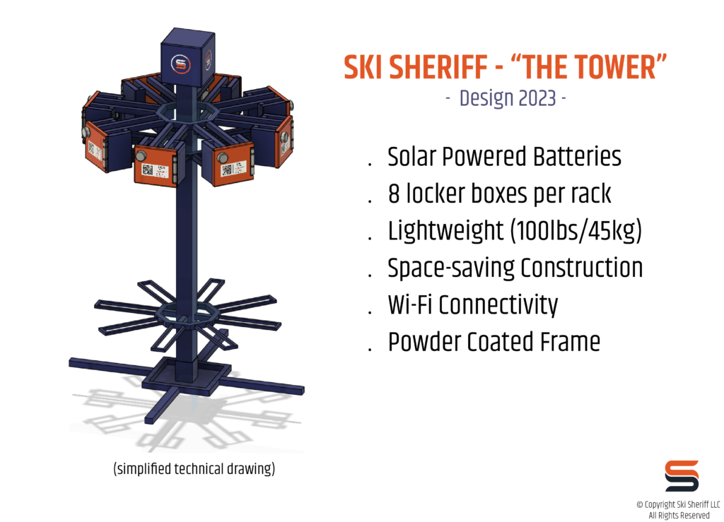 Freestanding Ski and Snowboard Rack